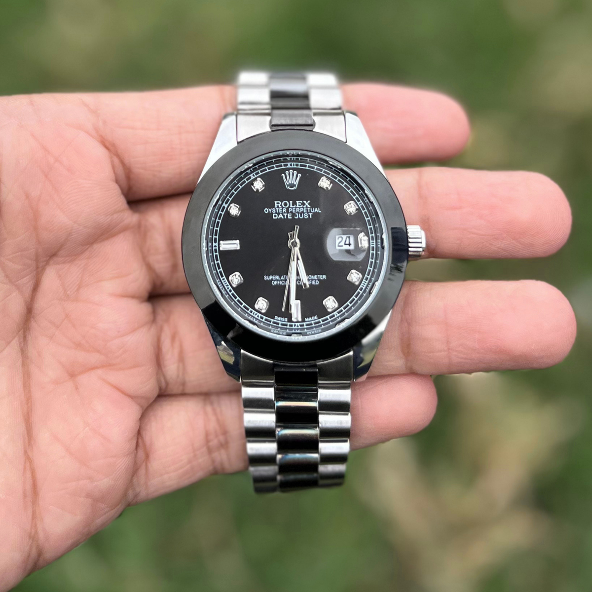 Rolex Datejust Stainless Steel Black Dial Luxury Watch